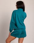 Sweat Zipper Blue Emerald