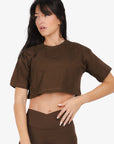 Crop top coton terra