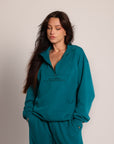 Sweat Zipper Blue Emerald