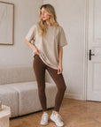 Top oversize coton oat milk