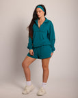 Sweat Zipper Blue Emerald
