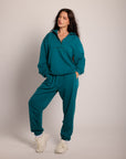 Sweat Zipper Blue Emerald