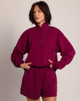 Sweat Zipper Darling Plum