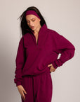 Sweat Zipper Darling Plum