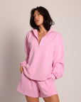 Sweat Zipper Blush Pink