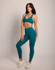 Scrunch legging Blue Emerald