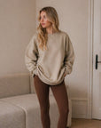 Sweat oversize coton oat milk