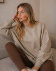 Sweat oversize coton oat milk